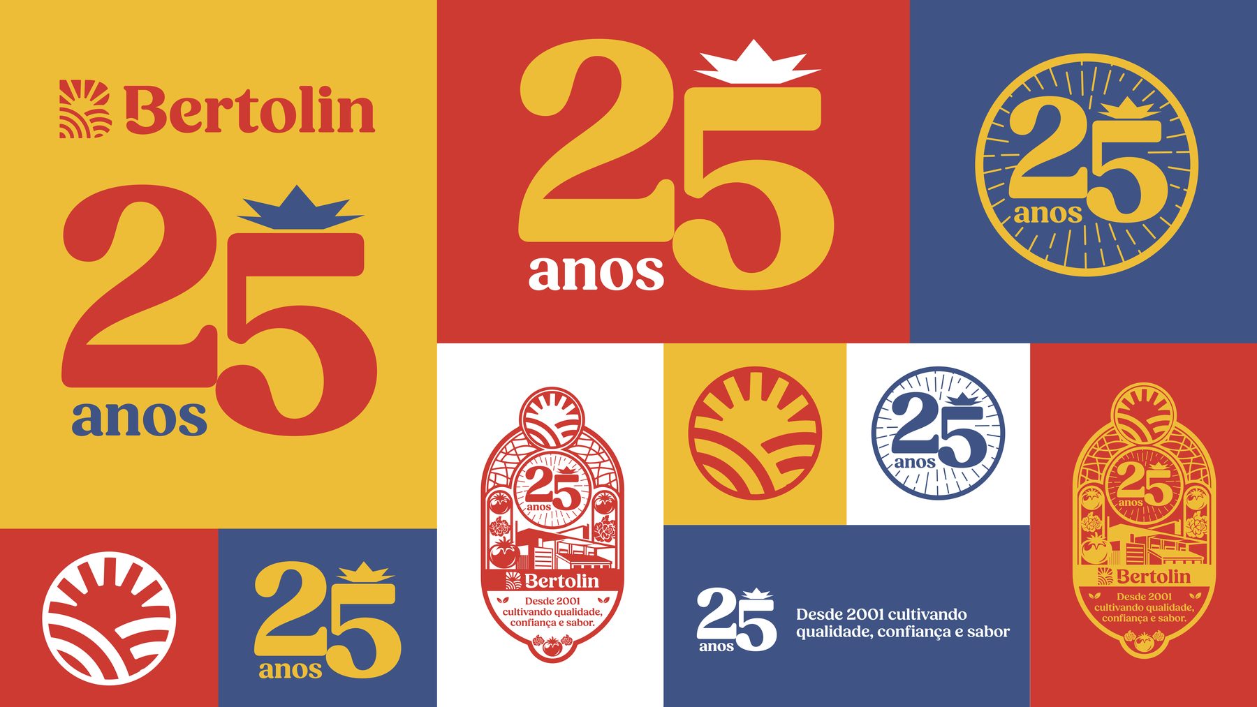 Composição comemorativa dos 25 anos da Bertolin
